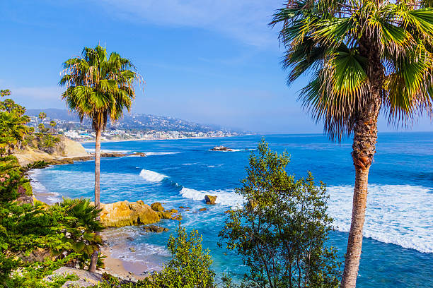 Laguna Beach Beach and breaking surf of Laguna Beach, California